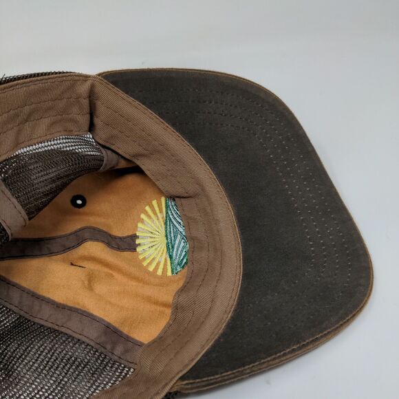 Co-Alliance Mens Hat Meshback Strapback Brown OSFA Embroidered Logo Farmer - Picture 10 of 11